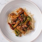 Teriyaki Salmon Veggie Stir Fry